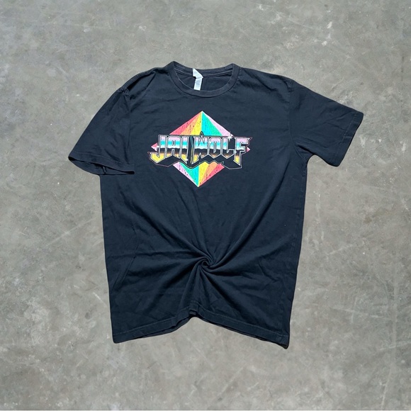 ☀️ Jai Wolf EDM Rave Tee Mens Size Medium Black - Picture 1 of 4